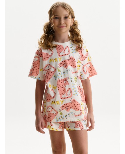 Пижама для девочек Молочный(28)