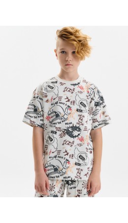 Футболка для мальчиков Молочный(28)