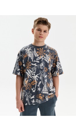 Футболка для мальчиков Серый(40)