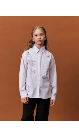 Блузка для девочек Белый(2)