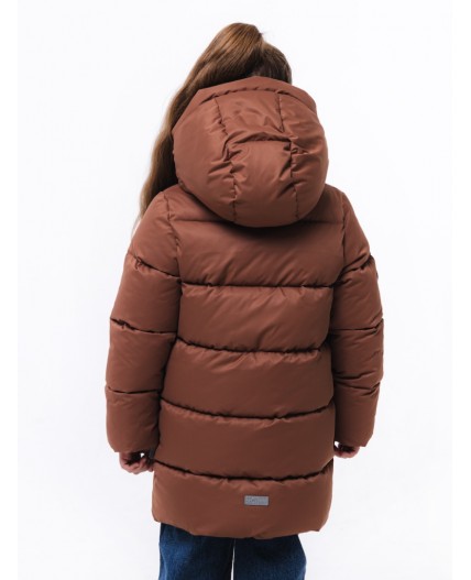 Полупальто «Настя» с сумкой Кофе