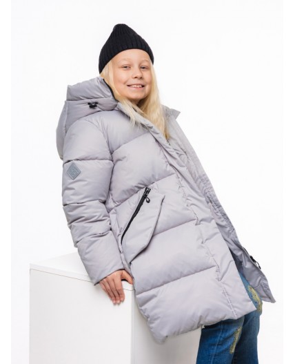 Полупальто «Настя» с сумкой Туман