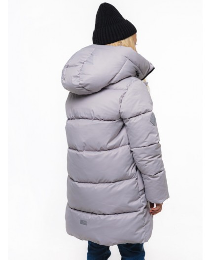 Полупальто «Настя» с сумкой Туман