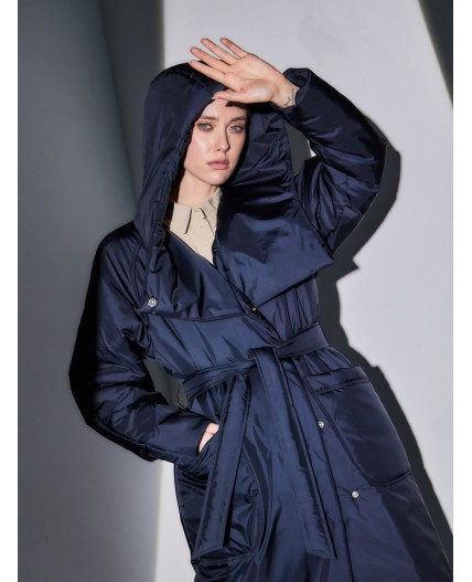 Плащ женский темно-синий