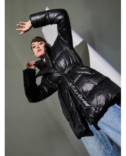 Пуховик женский черный