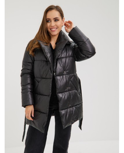 Пуховик женский черный