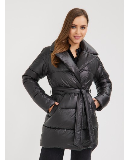 Пуховик женский черный