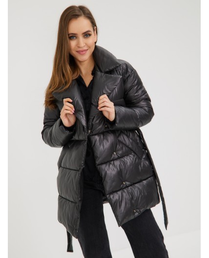 Пуховик женский черный