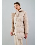 Пуховик женский бежевый