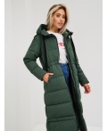 Пуховик женский темно-зеленый