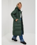Пуховик женский темно-зеленый
