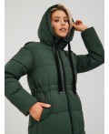Пуховик женский темно-зеленый