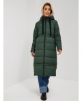 Пуховик женский темно-зеленый