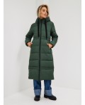 Пуховик женский темно-зеленый