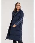 Пуховик женский темно-синий