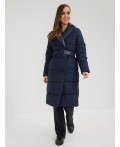 Пуховик женский темно-синий