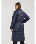 Пуховик женский темно-синий