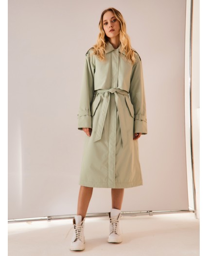 Плащ женский фисташковый