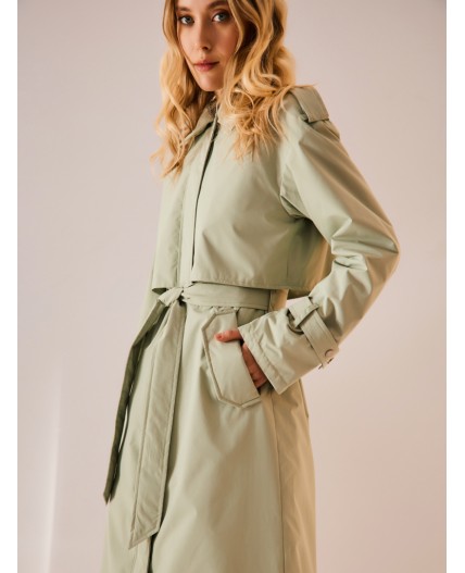 Плащ женский фисташковый