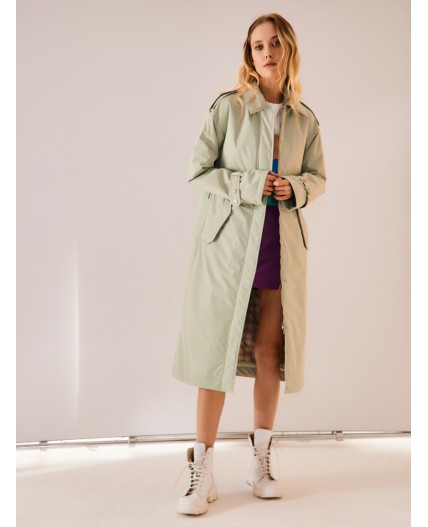 Плащ женский фисташковый