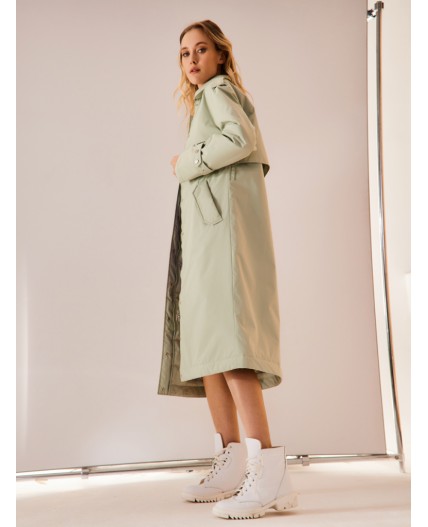 Плащ женский фисташковый