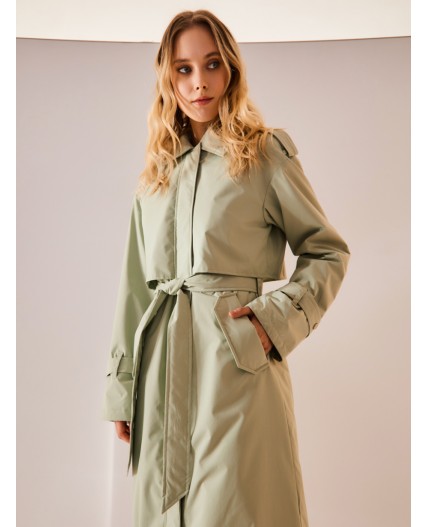 Плащ женский фисташковый
