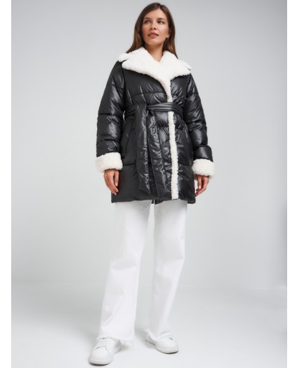 Пуховик женский черный