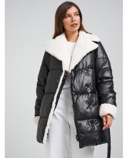 Пуховик женский черный