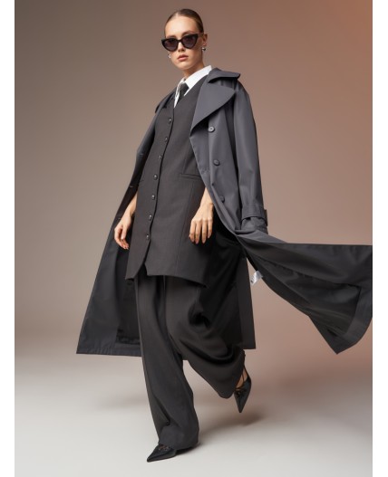 Плащ женский графит
