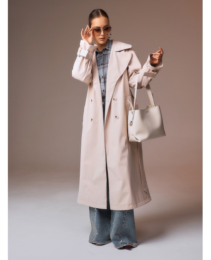 Плащ женский светло-бежевый