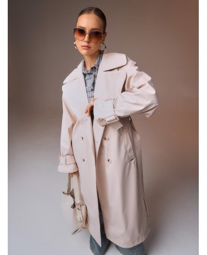 Плащ женский светло-бежевый