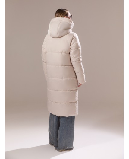 Пуховик женский светло-бежевый