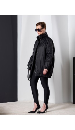 Плащ утепленный черный