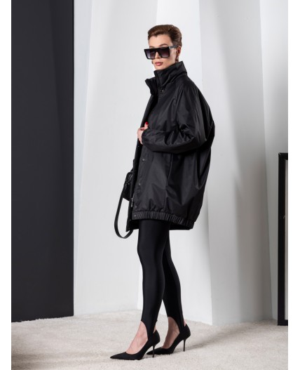 Плащ утепленный черный