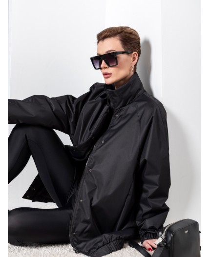 Плащ утепленный черный