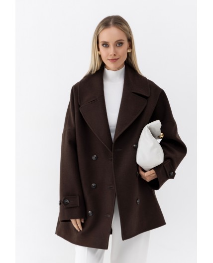 Женское пальто коричневый