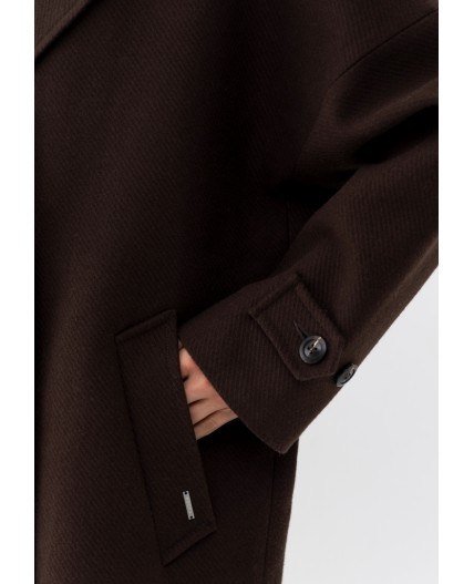 Женское пальто коричневый