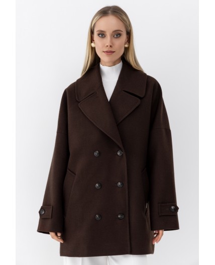 Женское пальто коричневый