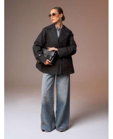 Плащ женский черный