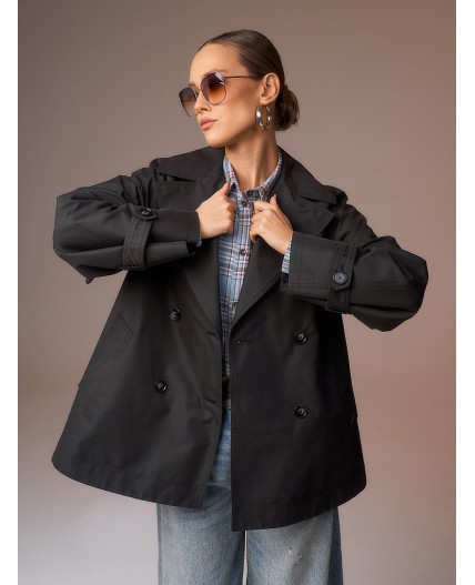 Плащ женский черный
