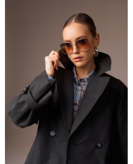 Плащ женский черный