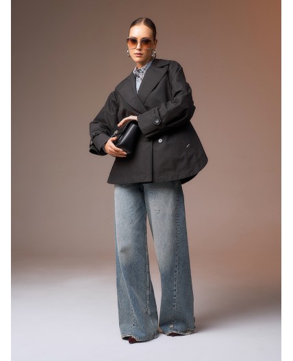 Плащ женский черный