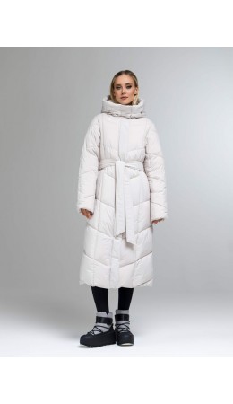 Пуховик женский светло-бежевый
