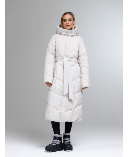 Пуховик женский светло-бежевый