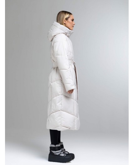 Пуховик женский светло-бежевый