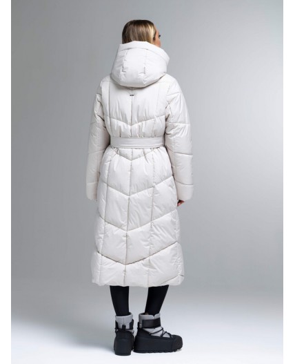 Пуховик женский светло-бежевый