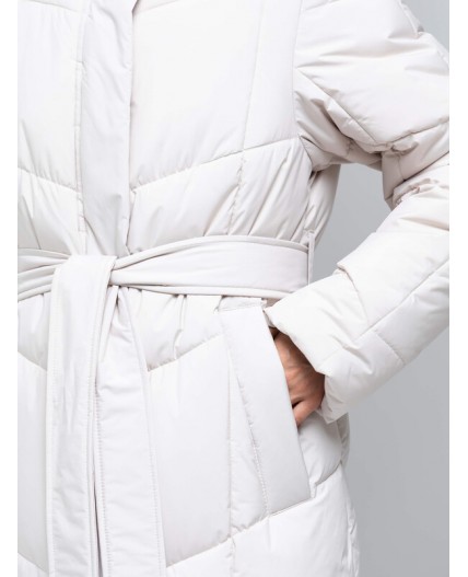 Пуховик женский светло-бежевый