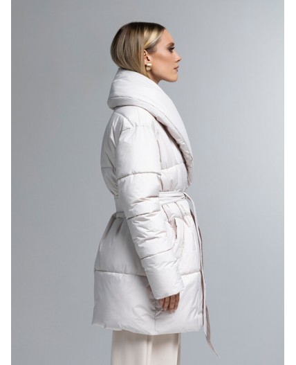 Пуховик женский светло-бежевый