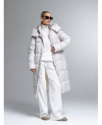 Пуховик женский бежевый