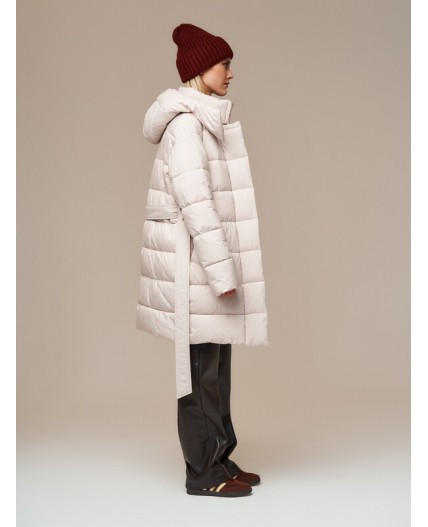 Пуховик женский светло-бежевый